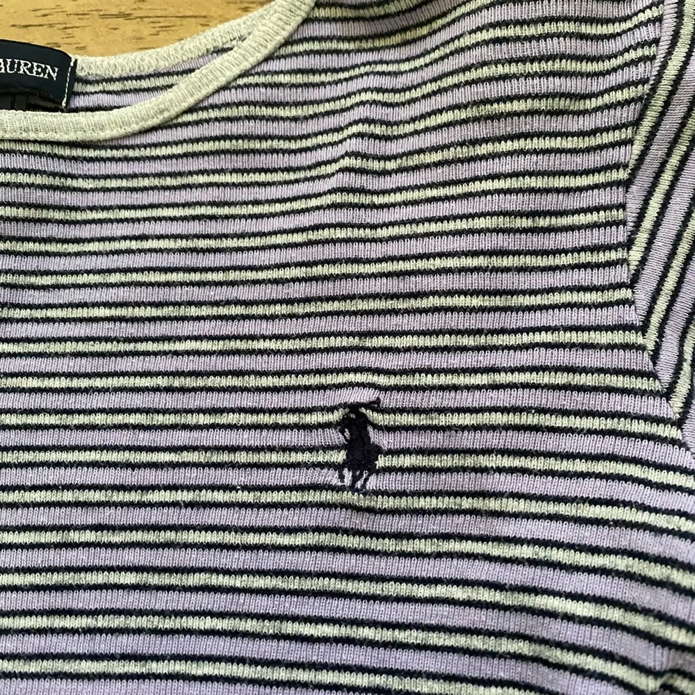 Ralph Lauren Girls’ Sz‎ 6 Purple/Black Striped Long Sleeve Cotton Shirt